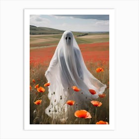 Ghost In The Poppy Fields Painting (31) Art Print