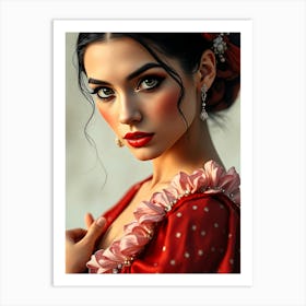 Beautiful Mexican Woman Art Print