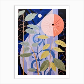 Moonflower 3 Hilma Af Klint Inspired Pastel Flower Painting Art Print