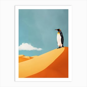 Penguin In The Desert 1 Art Print