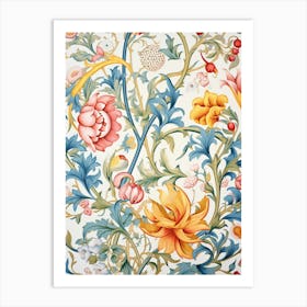 Floral Wallpaper 185 Art Print