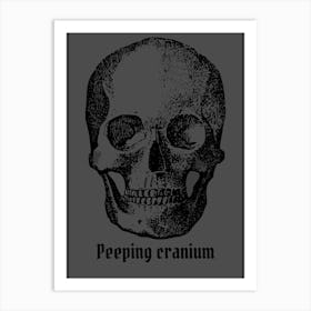 Gothic Peeping Cranium Art Print