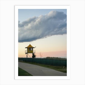 Lifeguard Tower At Sunset Art Print