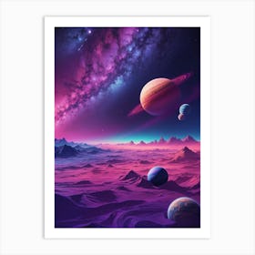 Planets In SpacePrint  Art Print