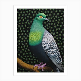 Ohara Koson Inspired Bird Painting Pigeon 3 Art Print