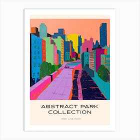 Abstract Park Collection Poster High Line Park New York City 4 Art Print