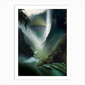 Gocta Cataracts, Peru Realistic Photograph (1) Art Print