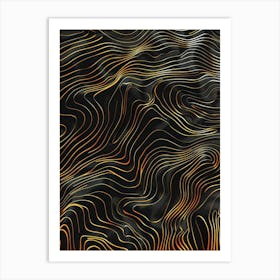 Abstract Wavy Lines 5 Art Print