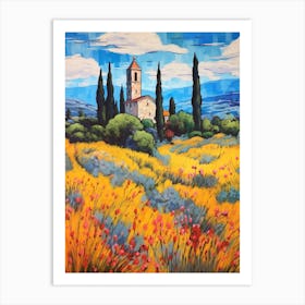 Val D Orcia Italy 2 Fauvist Painting Art Print