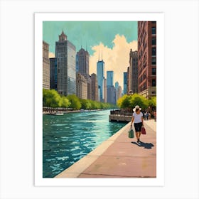 Chicago River 1 Art Print