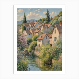 Romantic Village no2 Art Print