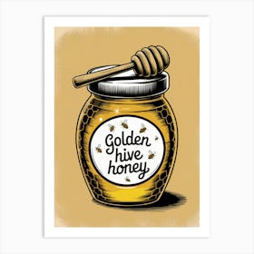 Vintage Golden Hive Honey Art Print