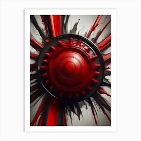 Red Gears Art Print