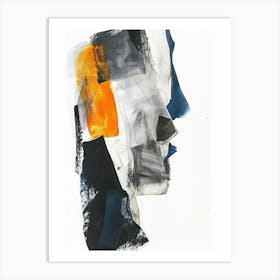 Abstract Portrait Of A Man 2 Art Print