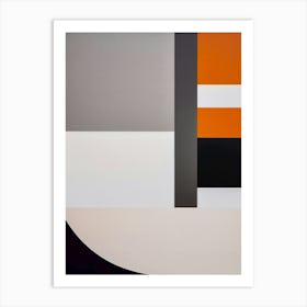 Echoes of Geometric Symphony: Abstract Digital Minimalism Artwork Art Print