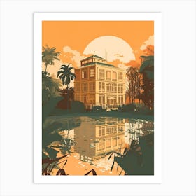 Abidjan Cote D'Ivoire Travel Illustration 3 Art Print