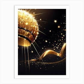 New Year Background Art Print