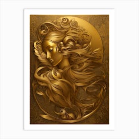 Golden Woman Art Print