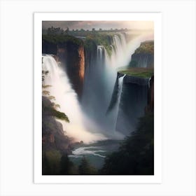 Victoria Falls Of The North, Canada Realistic Photograph (1) Art Print