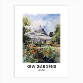 Kew Gardens, London 1 Watercolour Travel Poster Art Print