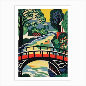 Nescio Bridge, Amsterdam, Netherlands Colourful 2 Art Print