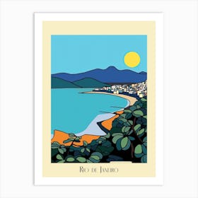 Poster Of Minimal Design Style Of Rio De Janeiro, Brazil 3 Art Print