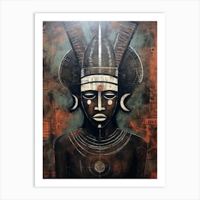 Berber Brilliance - African Masks Series Art Print