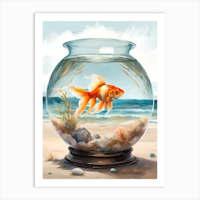 Goldfish In A Bowl Art Print