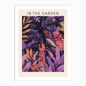 In The Garden Poster Purple 3 Art Print
