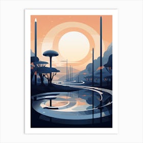 Futuristic Abstract Minimalist 11 Art Print