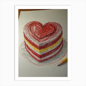 Valentine'S Day Cake Art Print