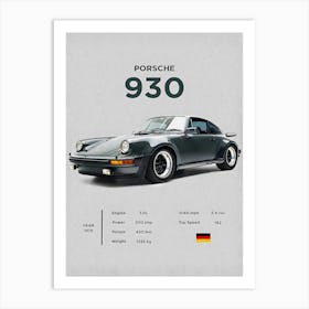 Porsche 930 Turbo 1 Art Print