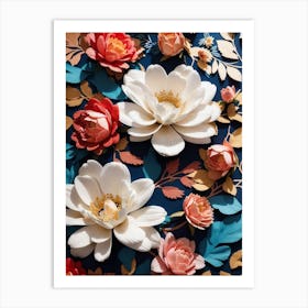 Paper Flowers Print Art Print