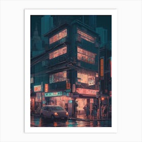 City At Night 20 Art Print