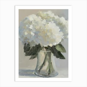 White Hydrangeas Art Print