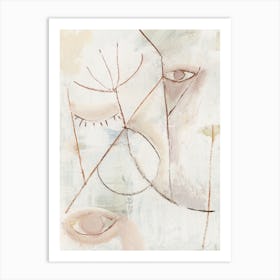 Faced Art Print