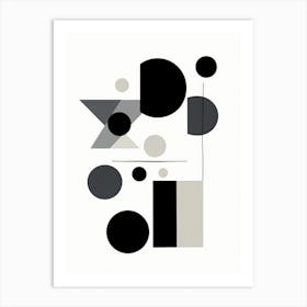 Abstract Black And White Painting 1 Art Print