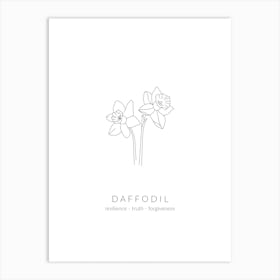 Daffodil Birth Flower Art Print