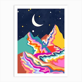 Chromatic Peaks Art Print