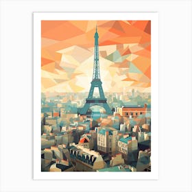 Paris, France, Geometric Illustration 2 Art Print