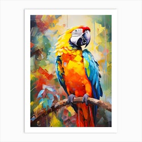 Parrot On A Branch 1 Art Print