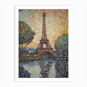 Eiffel Tower Paris Paul Signac Style 4 Art Print