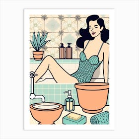 Bathing Woman 3 Art Print