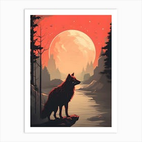 Wolf In The Woods Art Print