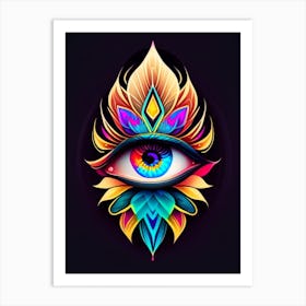 Transcendence, Symbol, Third Eye Tattoo 1 Art Print