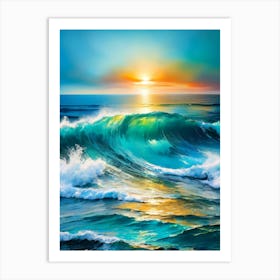 Dawn On The Ocean Art Print