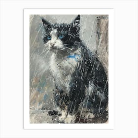 Cat In The Rain 11 Art Print