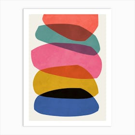 Expressive watercolor shapes 4 Art Print