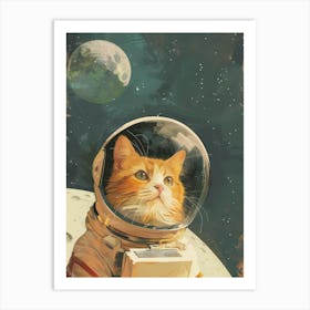 Astronaut Cat 2 Art Print