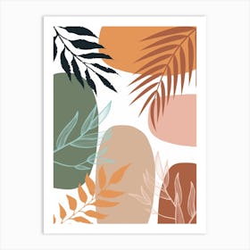 Abstract Tropical Leaves 3 Art Print
